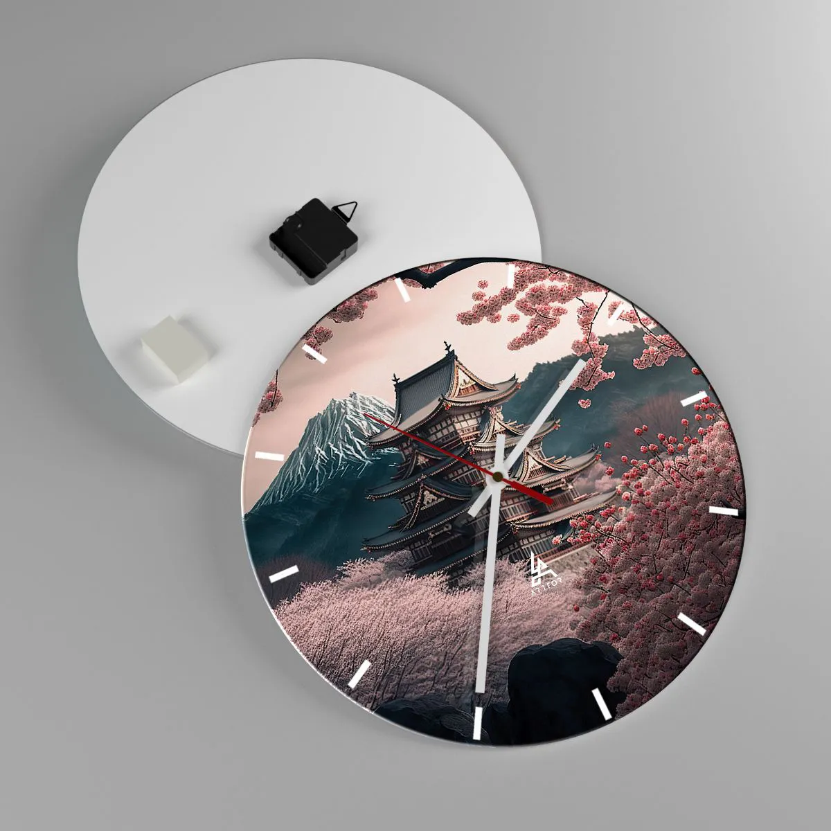 Falióra, Óra - A cseresznyevirágzás országa - 40x40 cm