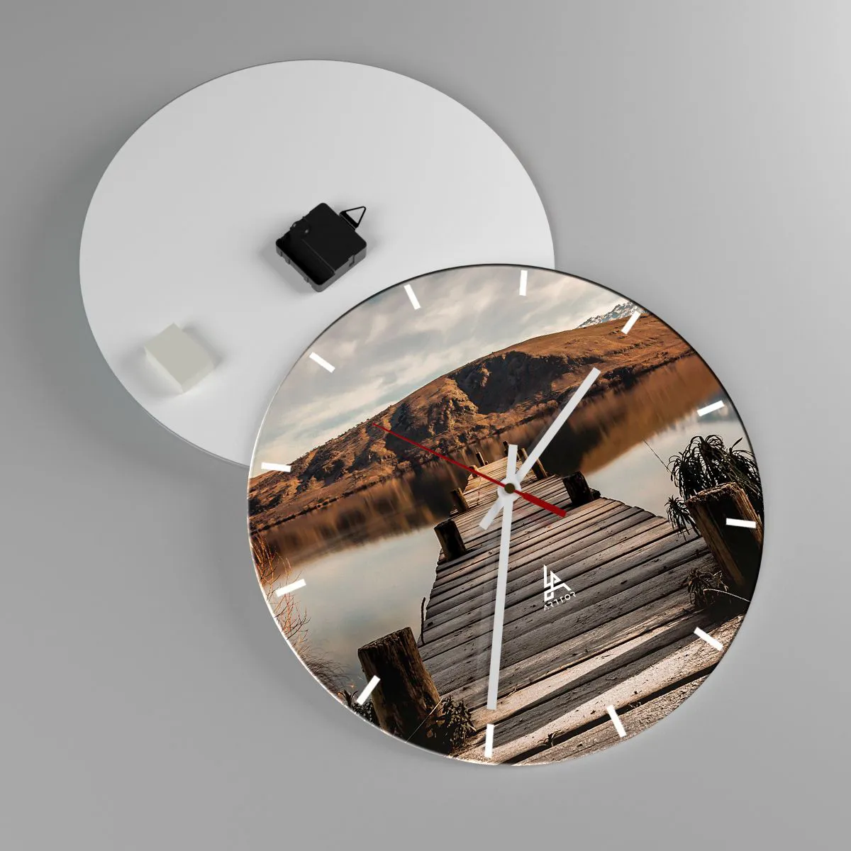 Orologio da parete - Orologio in Vetro - Paesaggio nel silenzio - 40x40 cm