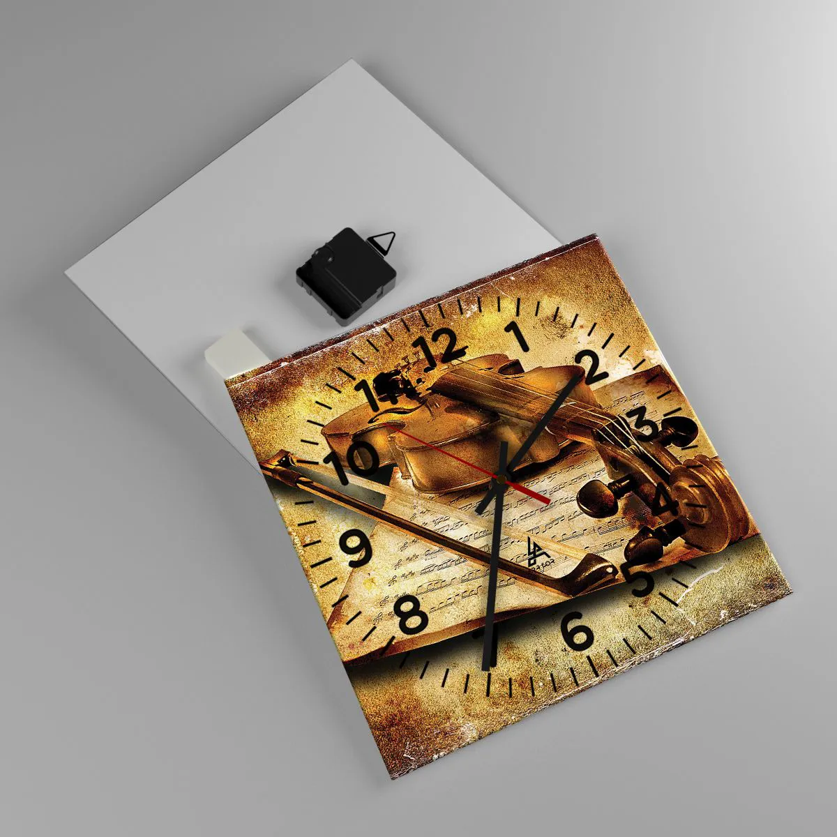 Wanduhr - Glasuhr - Ein Virtuose dringend benötigt - 30x30 cm