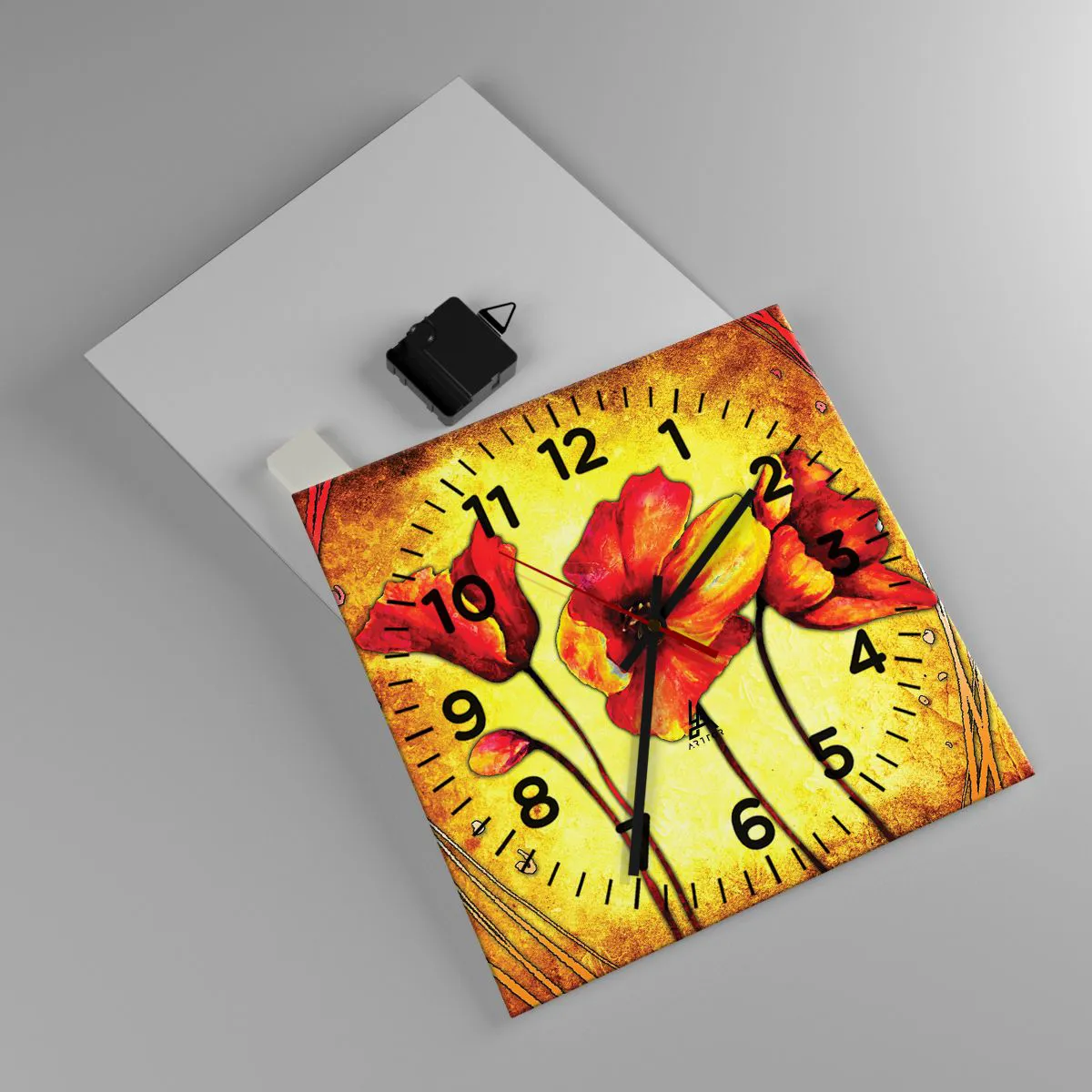 Wandklok - Klok - In Art Nouveau-decoraties - 30x30 cm