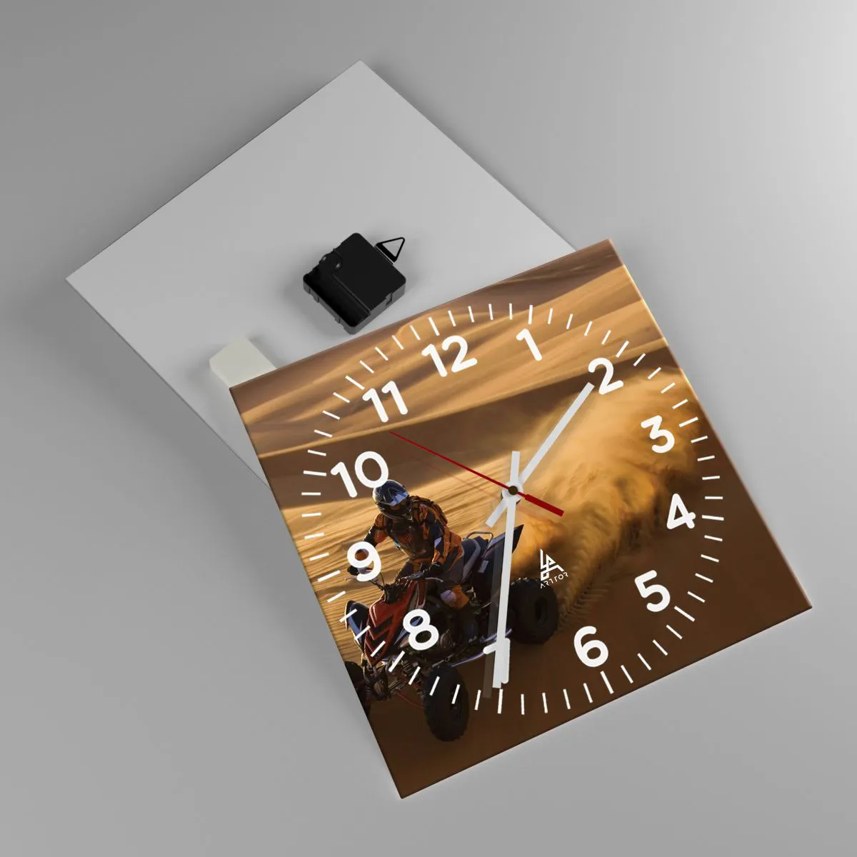 Relógio de parede - Relógio em vidro - Nas ondas de areia - 30x30 cm