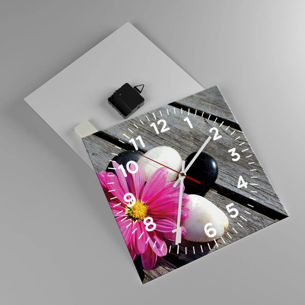 Wanduhr - Glasuhr - Ruhe auf dem Pier - 30x30 cm