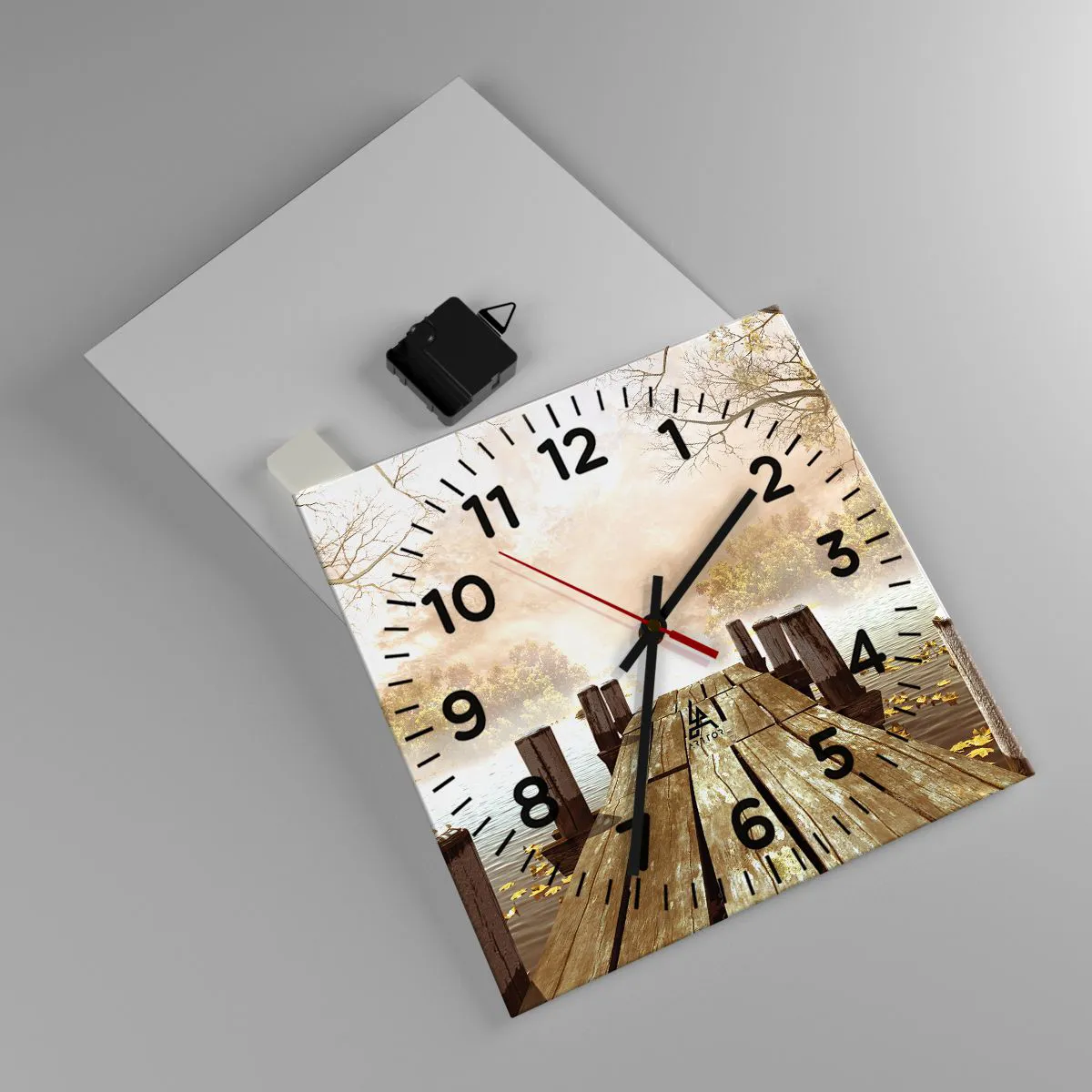 Wanduhr - Glasuhr - Die milde Traurigkeit des Herbstes - 30x30 cm