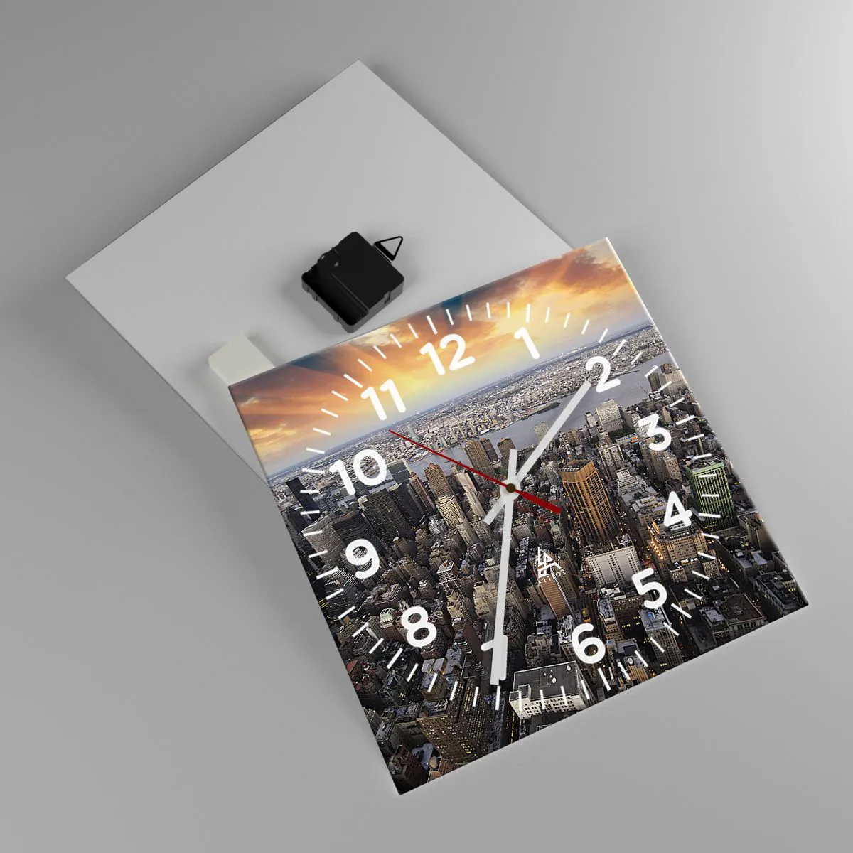 Reloj de pared - Reloj de vidrio - El corazón palpitante de nuestro tiempo - 30x30 cm