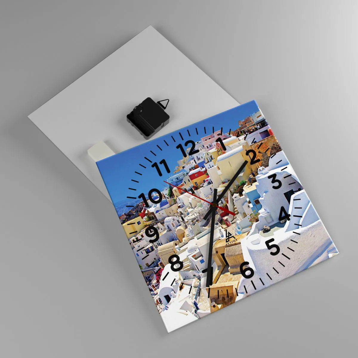 Wanduhr - Glasuhr - Der Traum vom griechischen Sommer - 30x30 cm