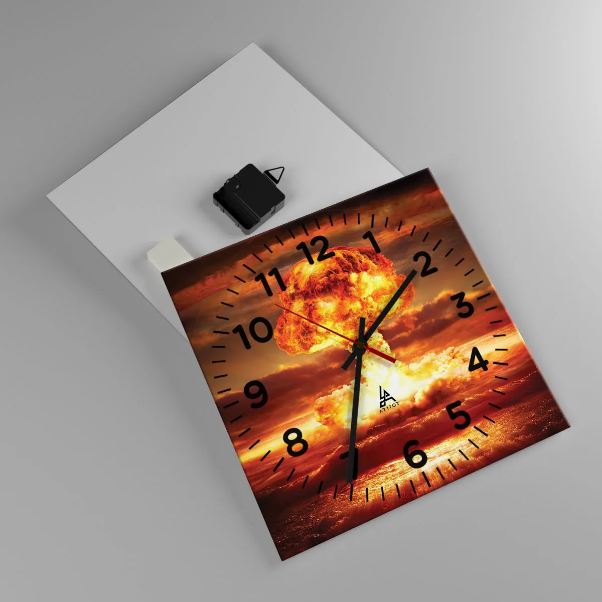 Wanduhr - Glasuhr - Und das Ende wird kommen - 30x30 cm