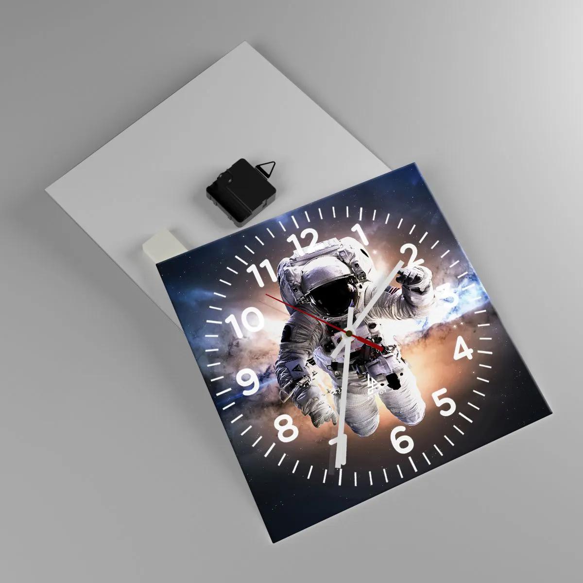 Orologio da parete - Orologio in Vetro - Saluti dal cosmo - 30x30 cm