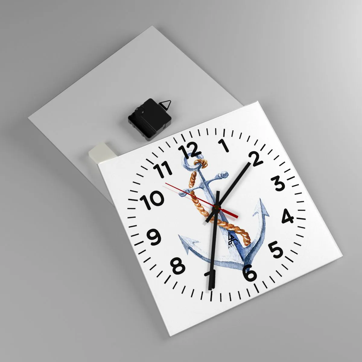 Wanduhr - Glasuhr - Ahoi Abenteuer! - 30x30 cm