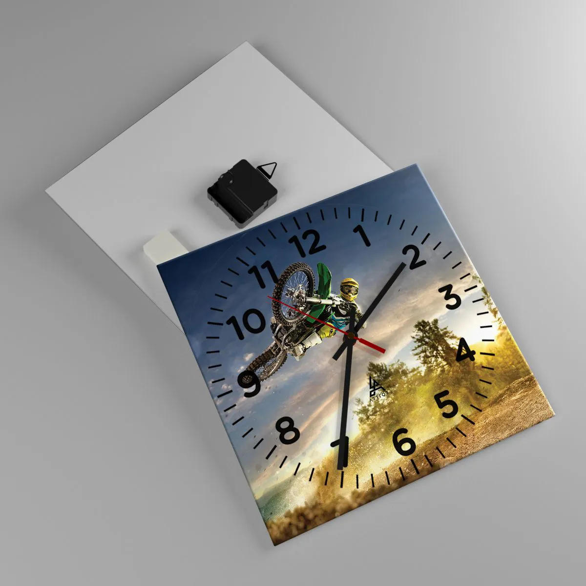 Reloj de pared - Reloj de vidrio - ¡Enciende tus emociones! - 30x30 cm