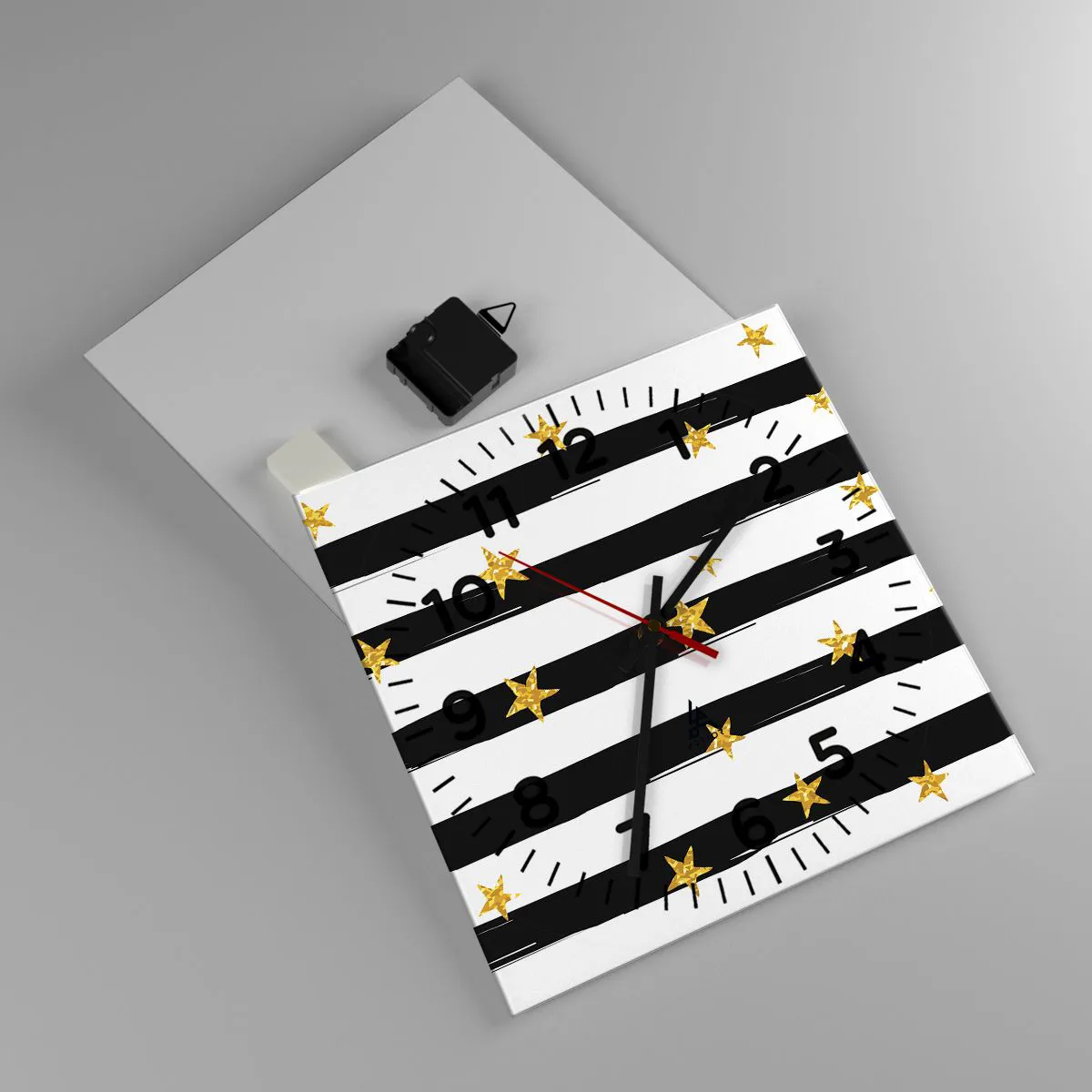 Vægur, Uret - Vi blev alle født under en heldig stjerne - 30x30 cm