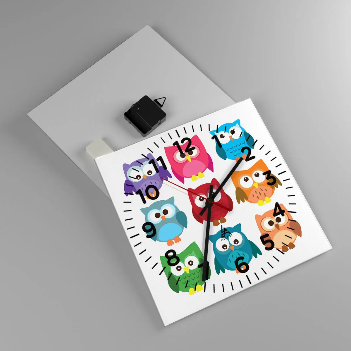 Wanduhr - Glasuhr - Es macht Spaß, anders zu sein - 30x30 cm