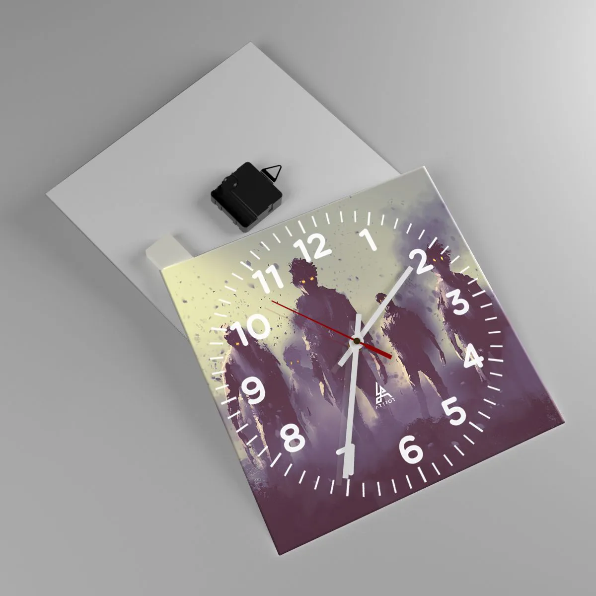 Reloj de pared - Reloj de vidrio - ¡Cuidado! Aquí vienen - 30x30 cm