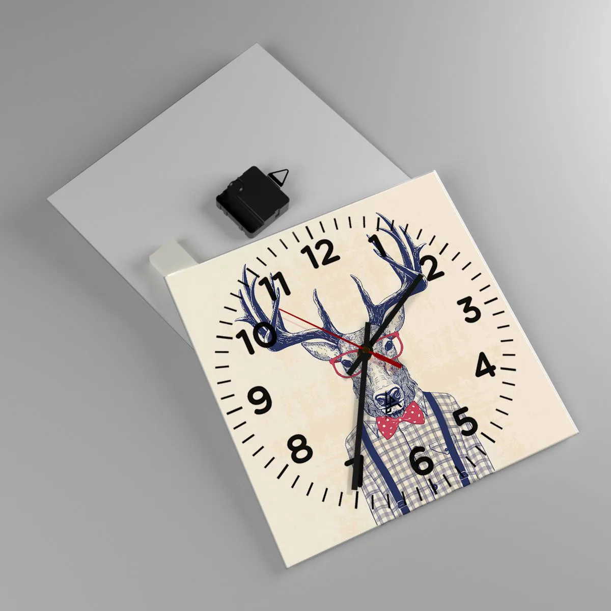 Reloj de pared - Reloj de vidrio - Una extravagancia lúdica - 30x30 cm