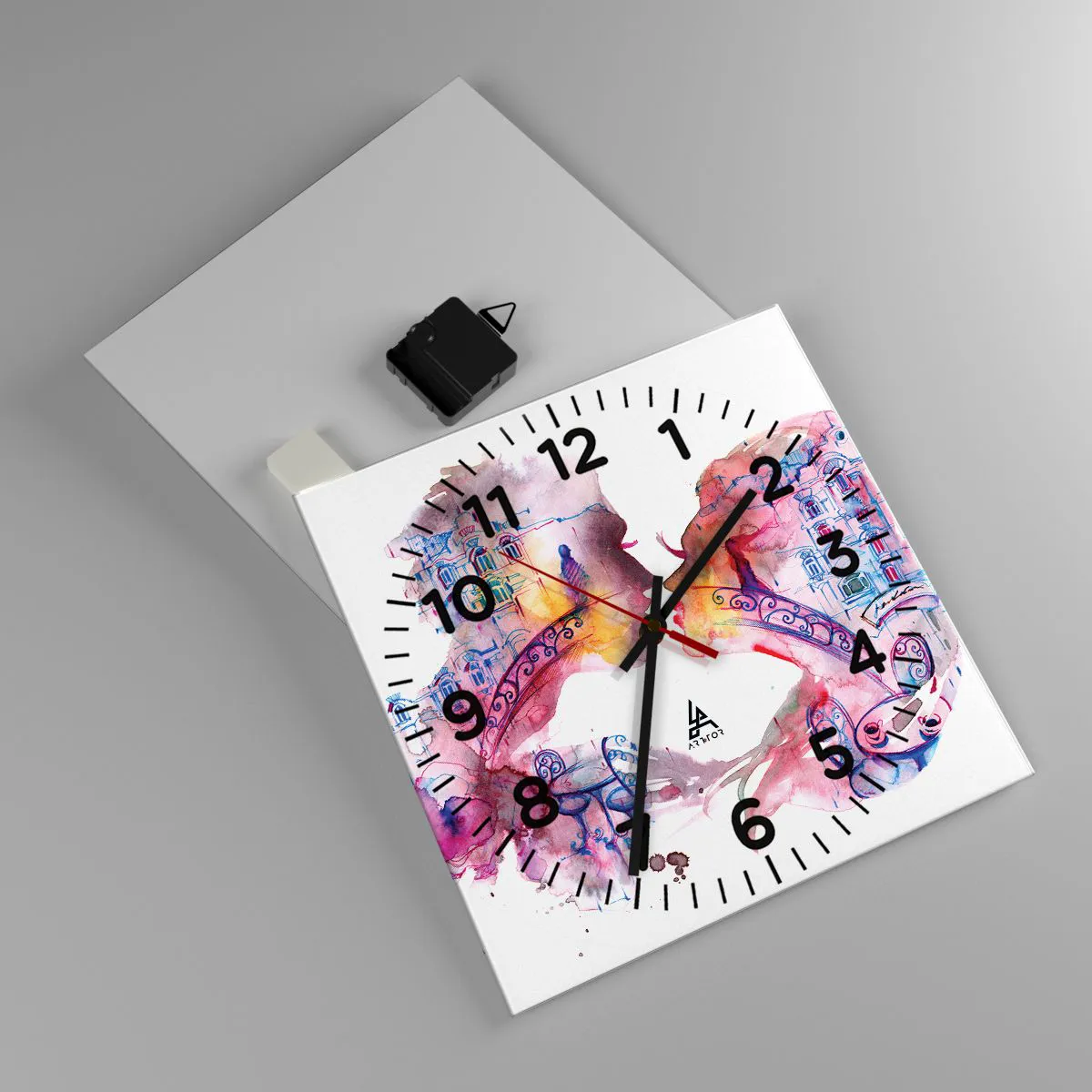 Wanduhr - Glasuhr - Die geheime Seufzerbrücke - 30x30 cm