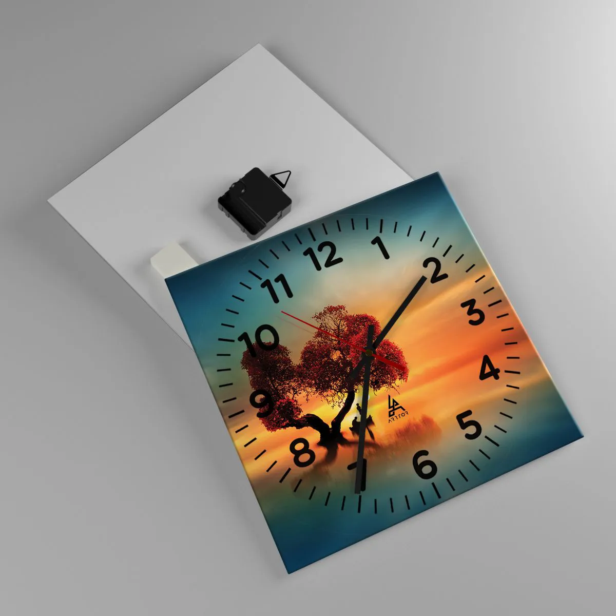 Wanduhr - Glasuhr - Oddaysons und die Stille der Weltlosen - 30x30 cm