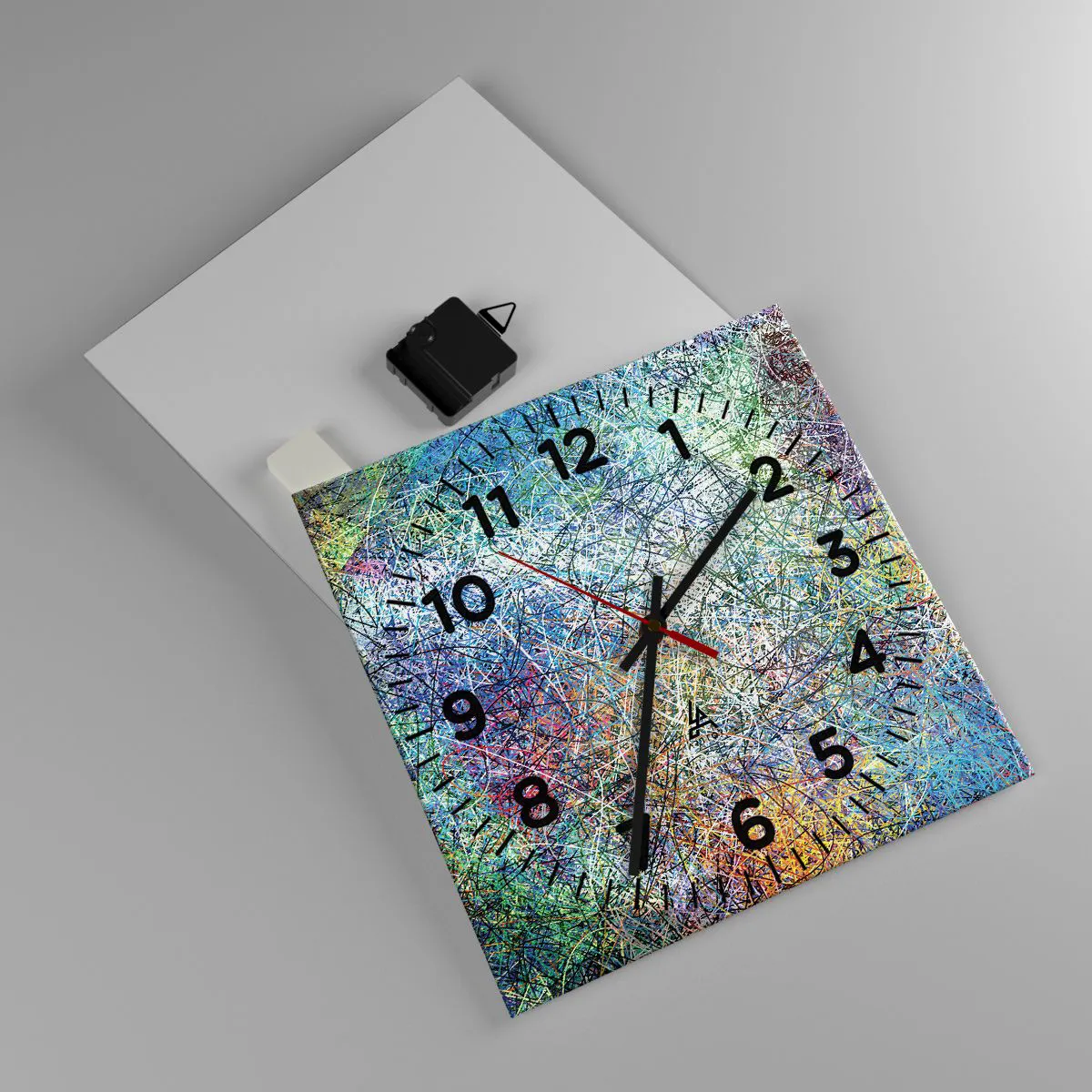 Wanduhr - Glasuhr - Es ist nicht so einfach - 30x30 cm