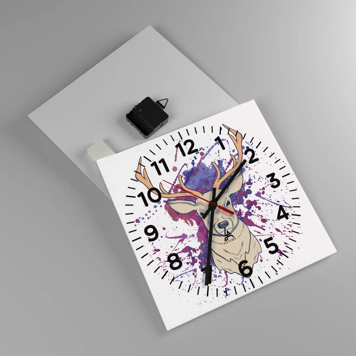 Zegar ścienny - Odwaga i równowaga - 30x30 cm