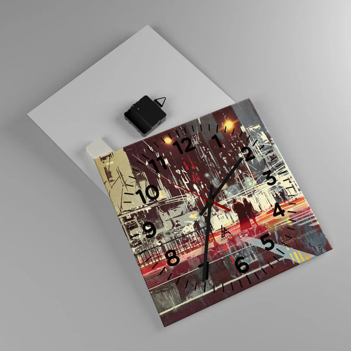 Zegar ścienny - Wielkomiejska przeprawa - 30x30 cm