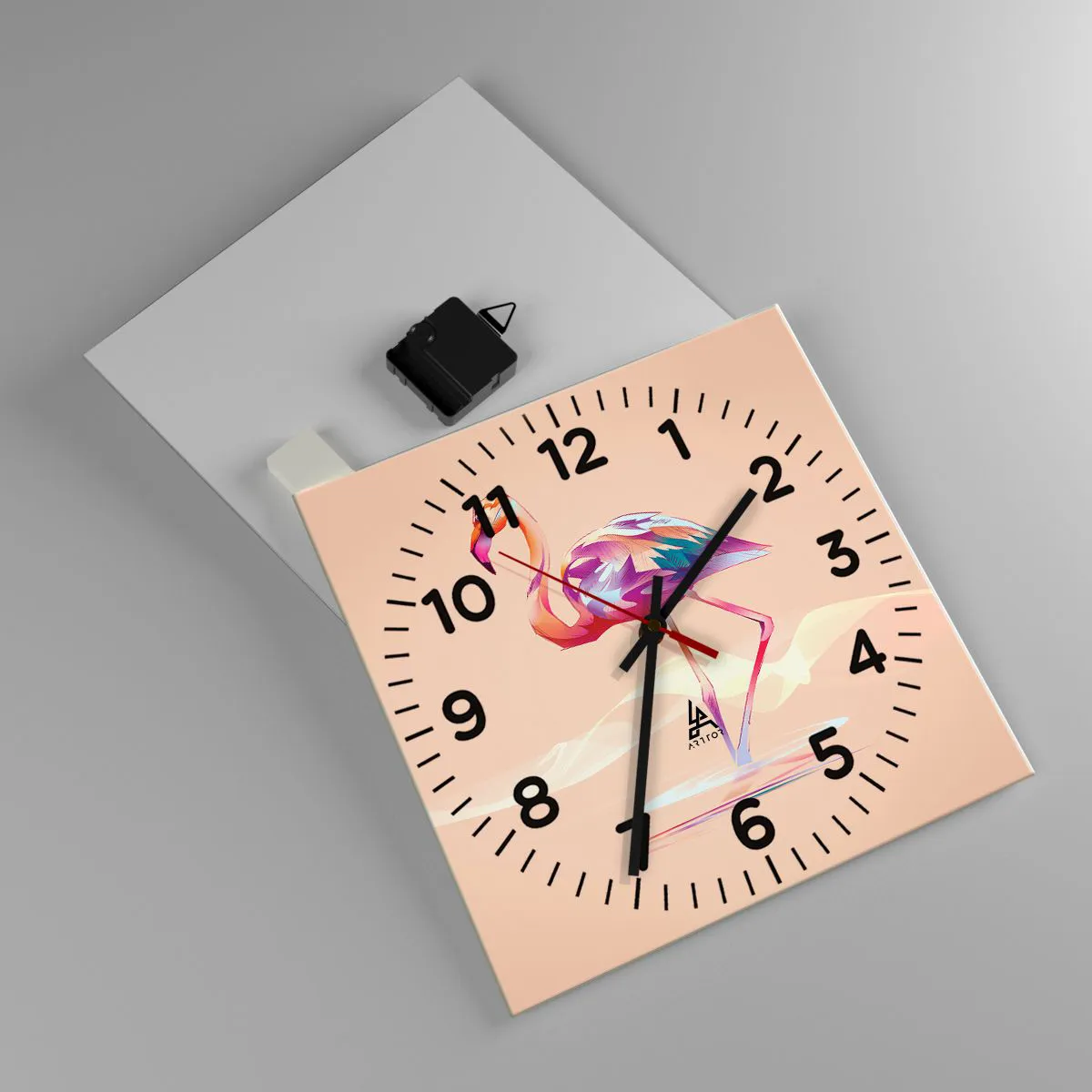 Relógio de parede - Relógio em vidro - A ave das boas emoções - 30x30 cm