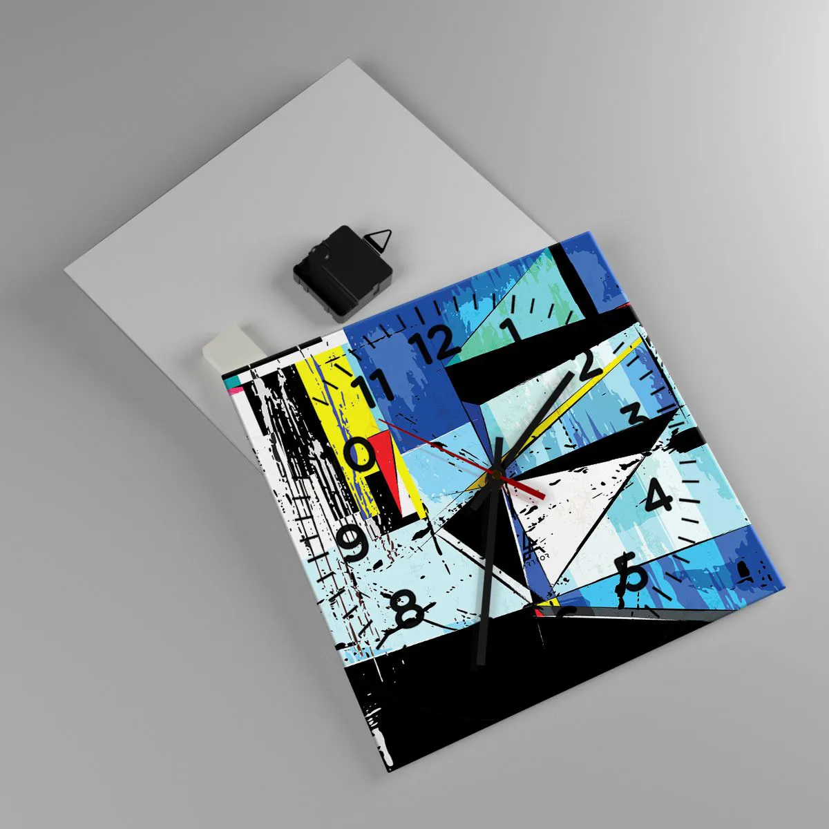 Zegar ścienny - Patrzeć na świat pod kątem... - 30x30 cm