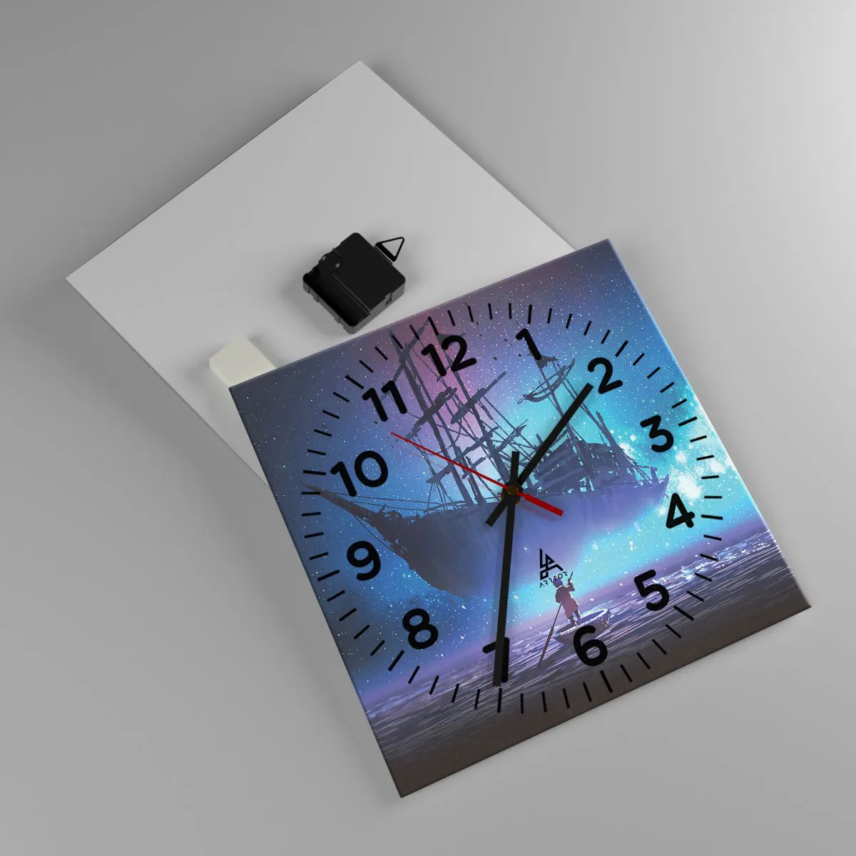 Orologio da parete - Orologio in Vetro - Incontro con il mito del mare - 30x30 cm