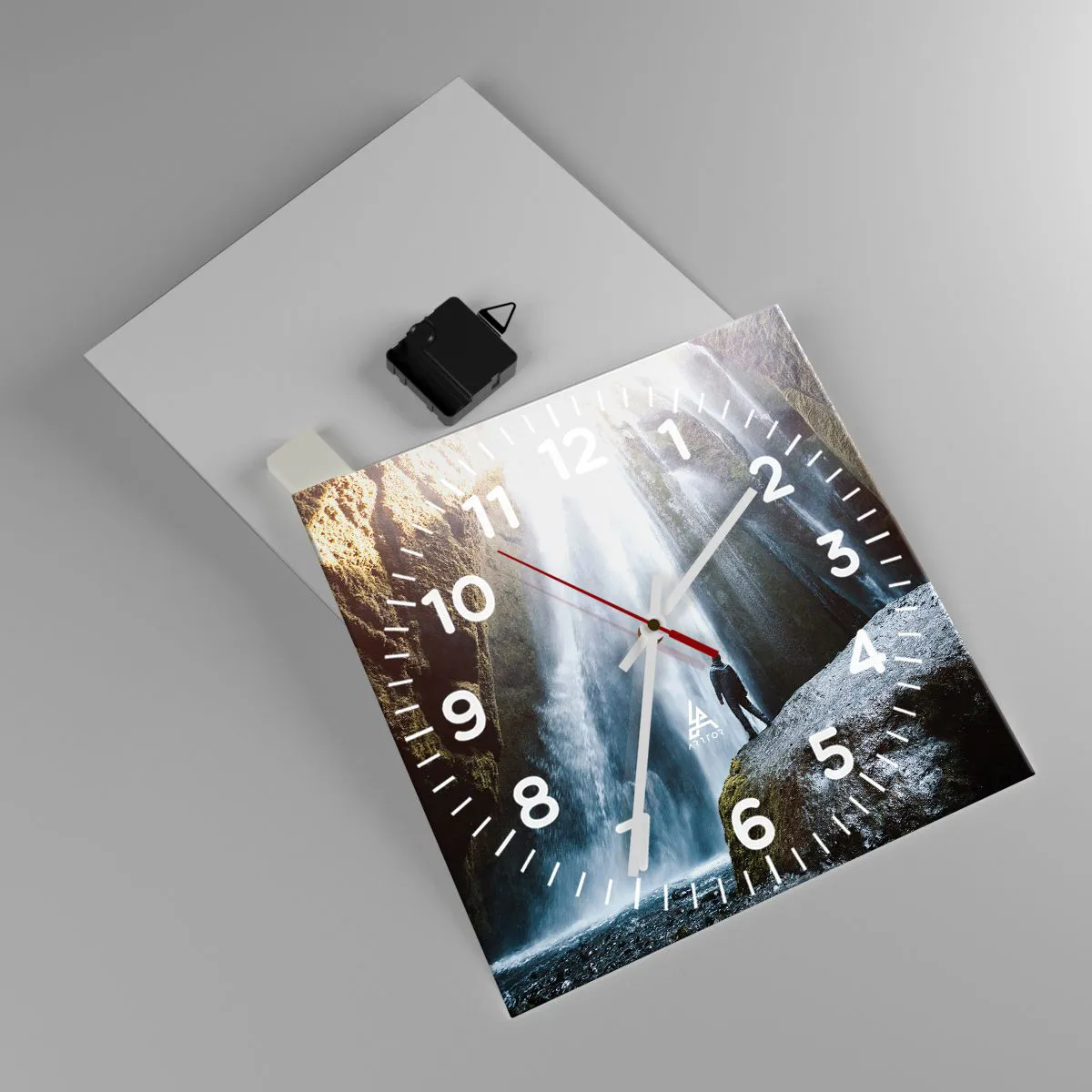 Ceas de perete - Ceas pe sticlă - Restabilirea proporțiilor - 30x30 cm