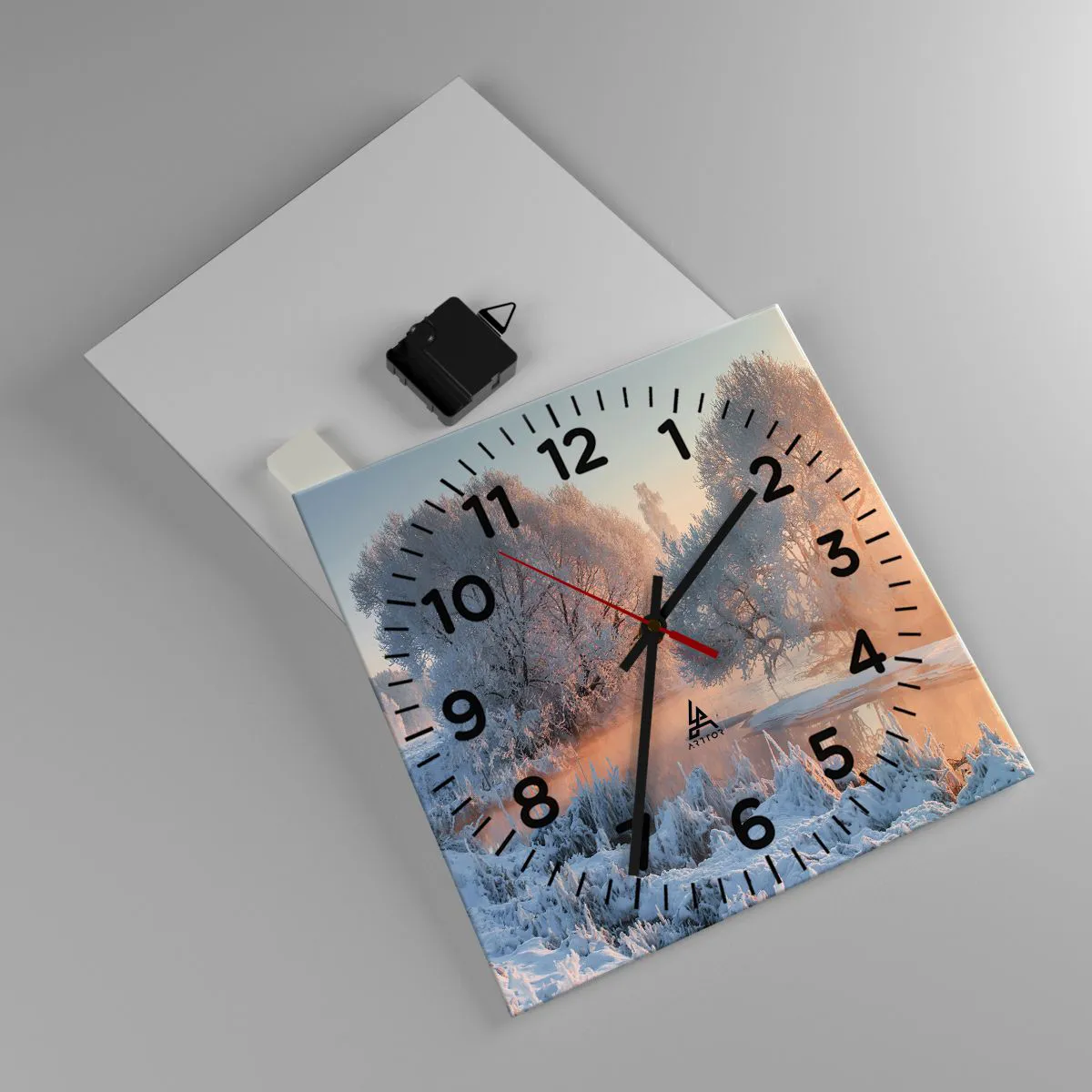 Nástenné hodiny - Všetko sa leskne v slnečnom kryštáli - 30x30 cm