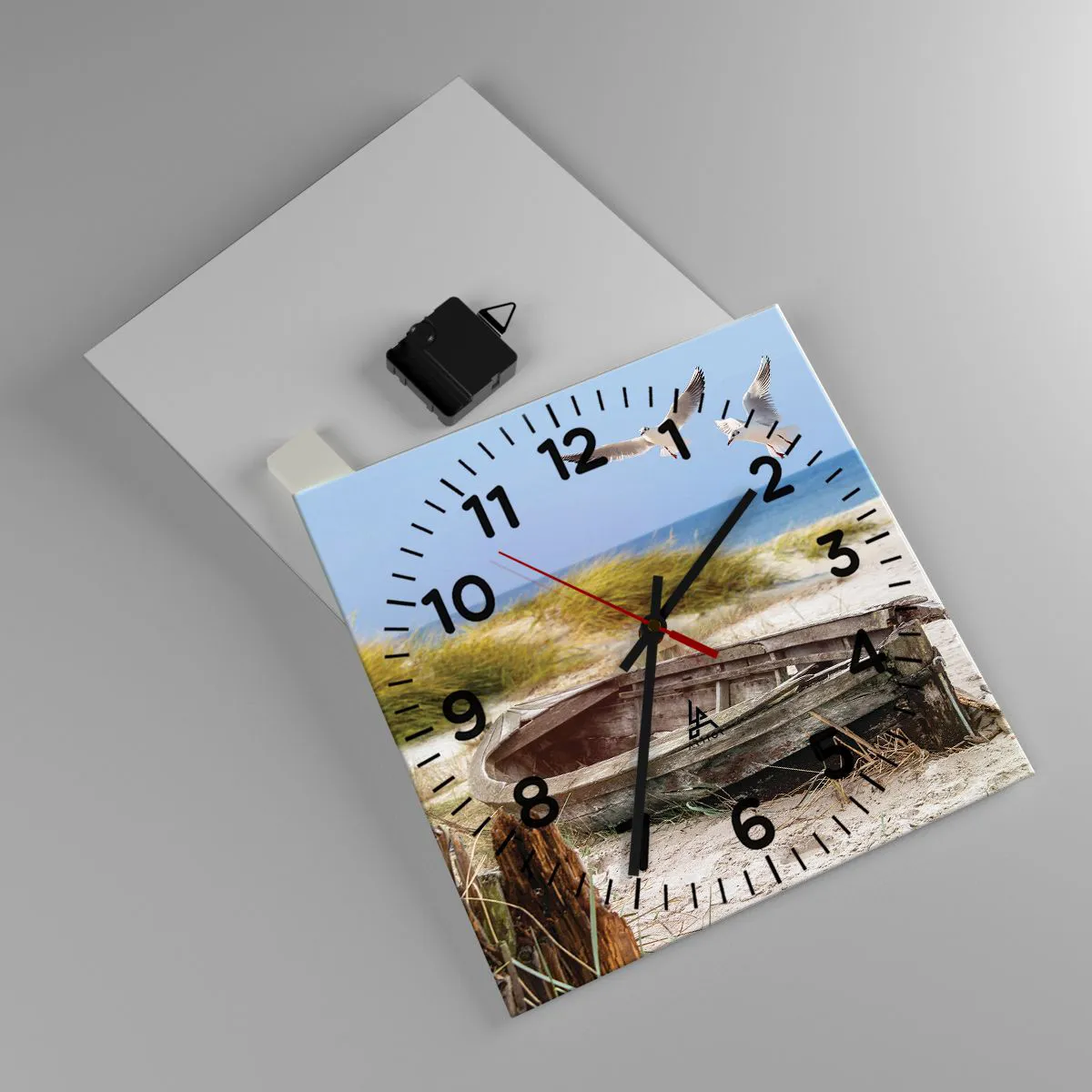 Wall clock - Clock on glass - Bathed in the Sun - 30x30 cm