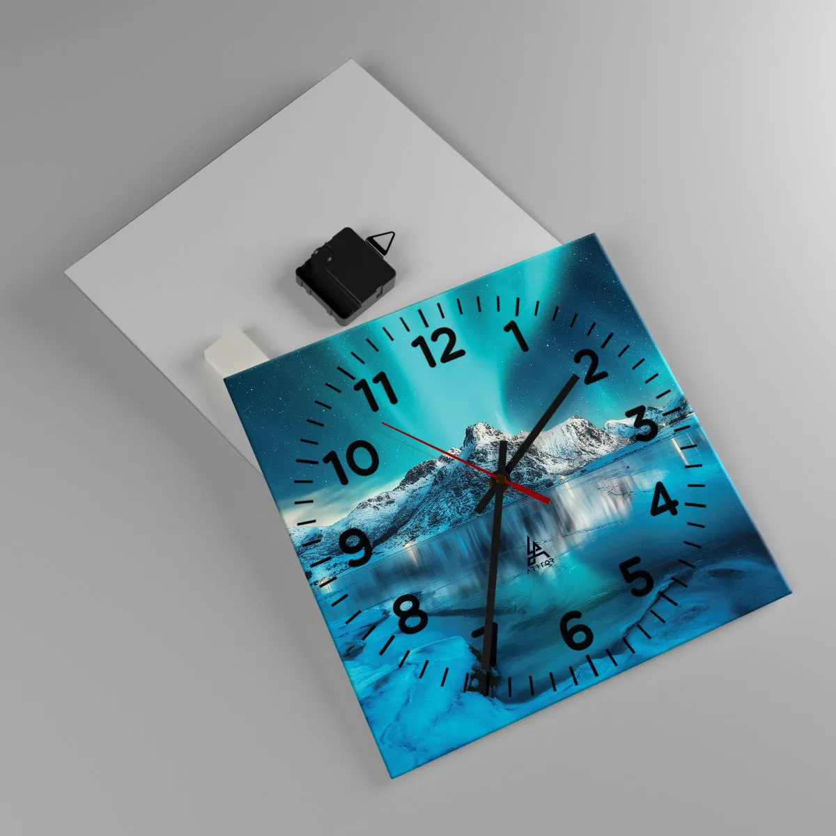 Relógio de parede - Relógio em vidro - Noite de Luz - 30x30 cm