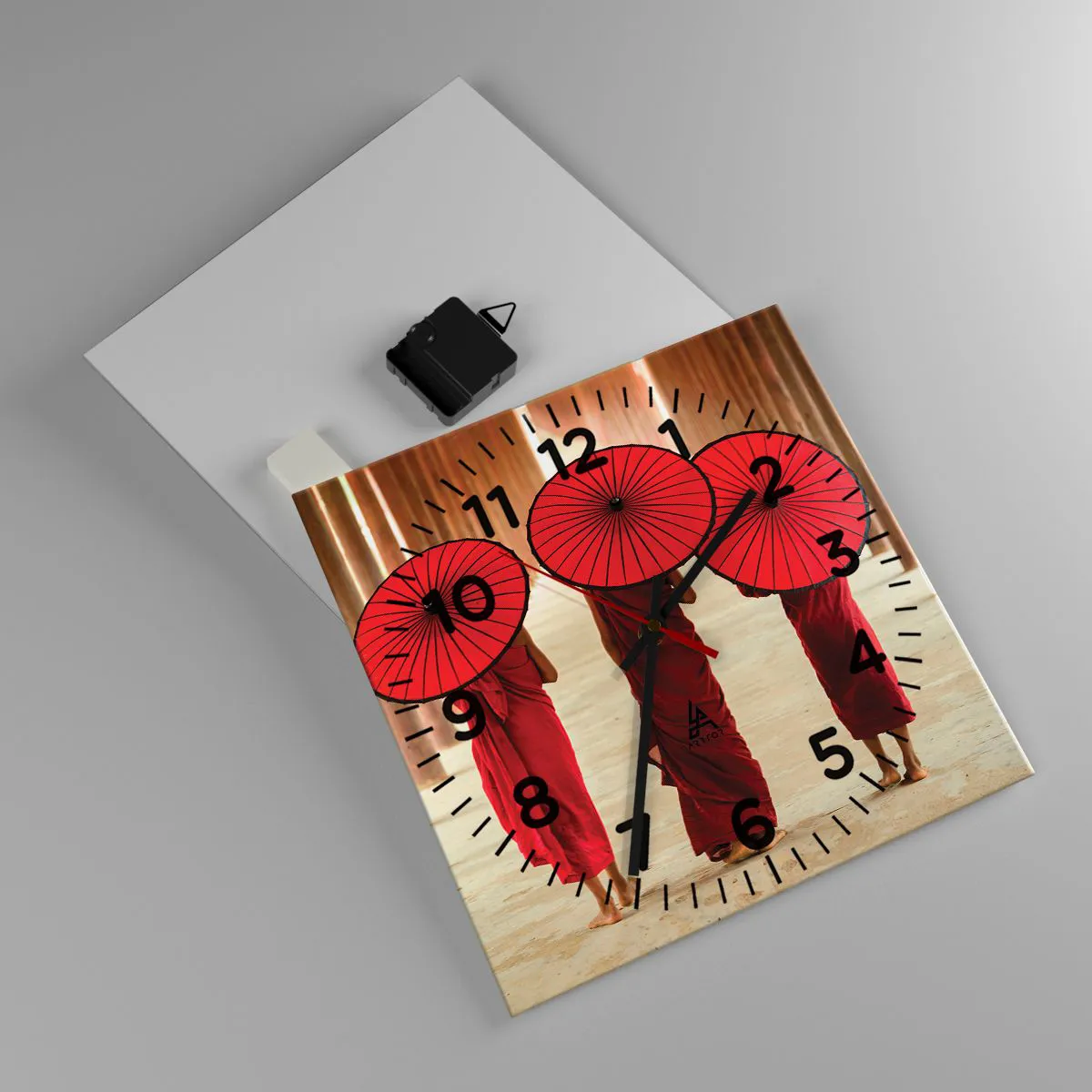 Ceas de perete - Ceas pe sticlă - Pe drumul spre Tărâmul Pur - 30x30 cm