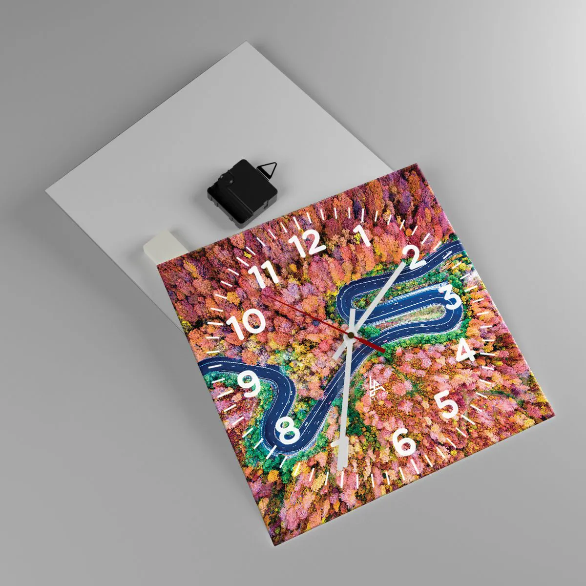 Falióra, Óra - Kanyargós út az erdőn keresztül - 30x30 cm