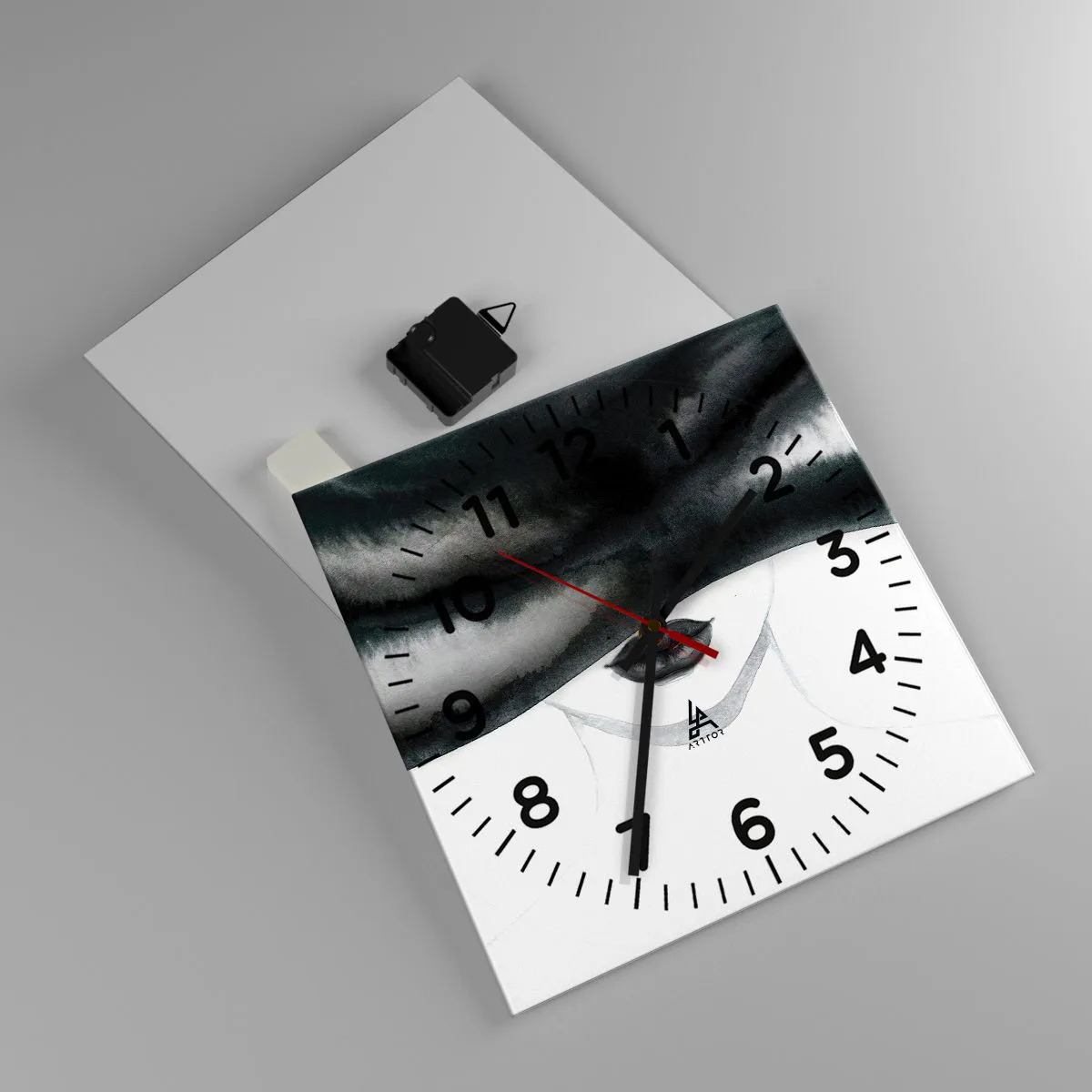 Ceas de perete - Ceas pe sticlă - Un mister senzual - 30x30 cm