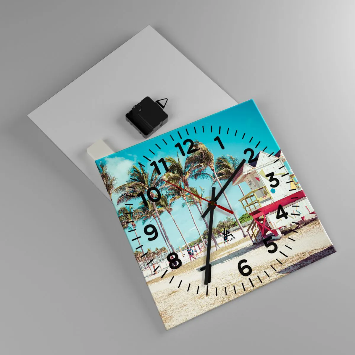 Orologio da parete - Orologio in Vetro - Ti aspetta una bella giornata - 30x30 cm