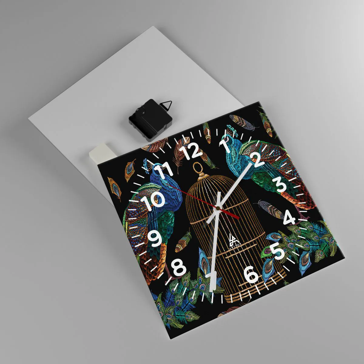 Wanduhr - Glasuhr - In königlichen Gewändern - 30x30 cm