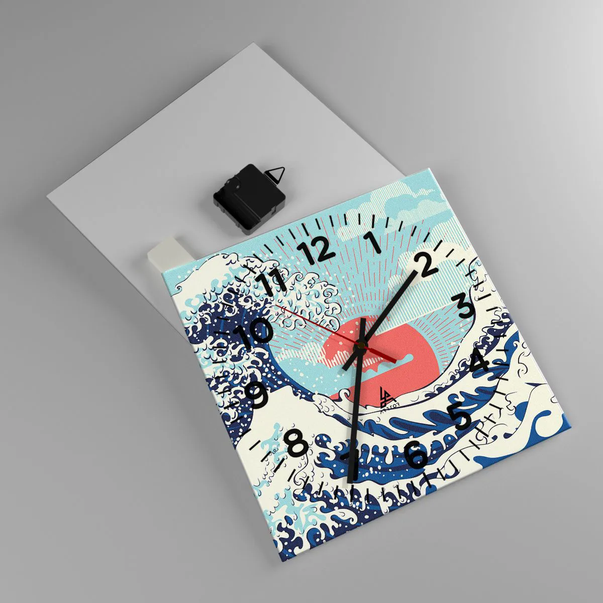 Nástenné hodiny - Z japonských inšpirácií - 30x30 cm