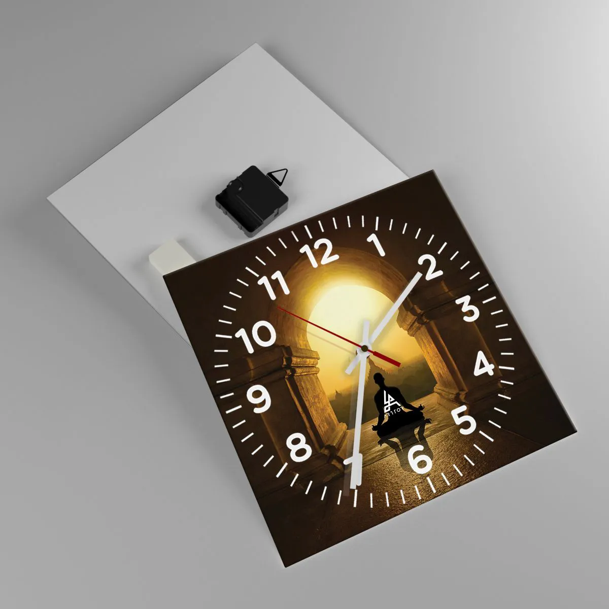 Wall clock - Clock on glass - Full Harmony - 30x30 cm