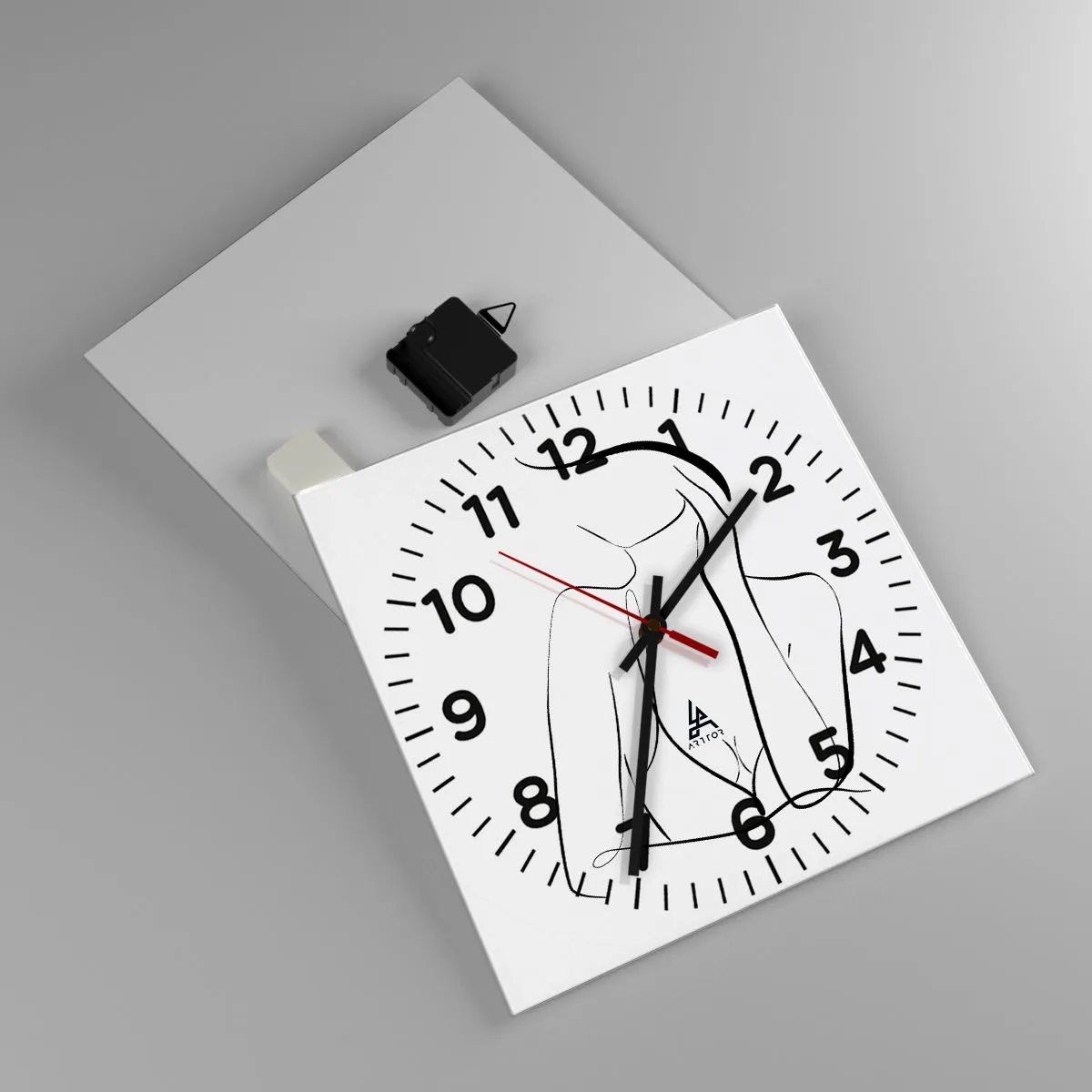 Wall clock - Clock on glass - On Waves of Dreams - 30x30 cm