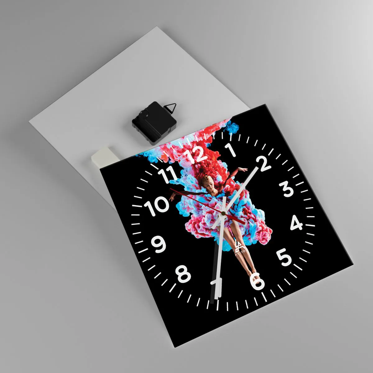 Wanduhr - Glasuhr - In voller Blüte - 30x30 cm