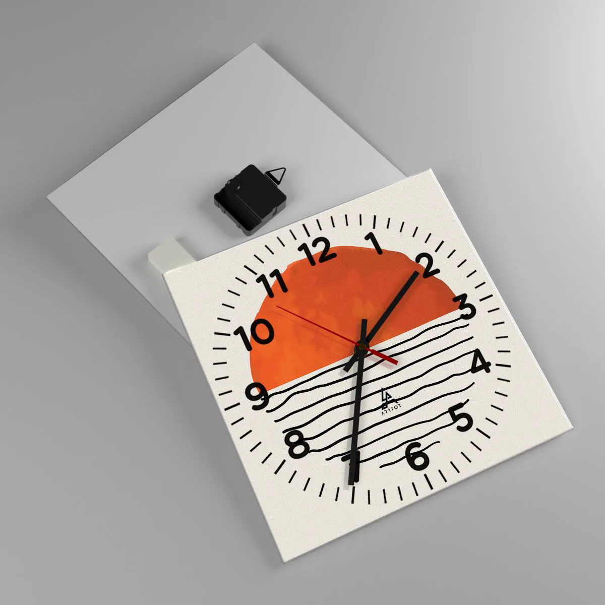 Wanduhr - Glasuhr - Im japanischen Klima - 30x30 cm