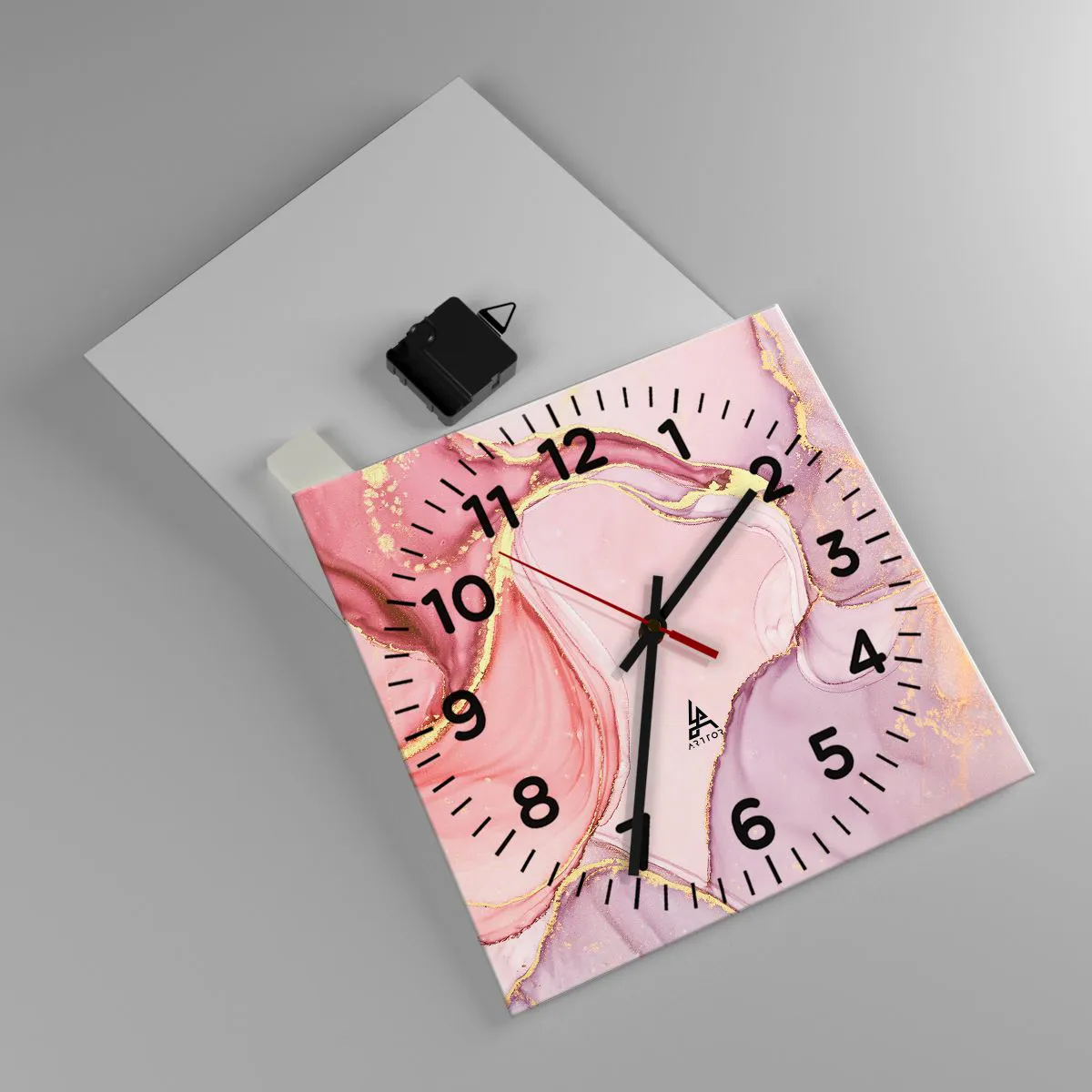 Wanduhr - Glasuhr - Eine Liebkosung der Farben - 30x30 cm