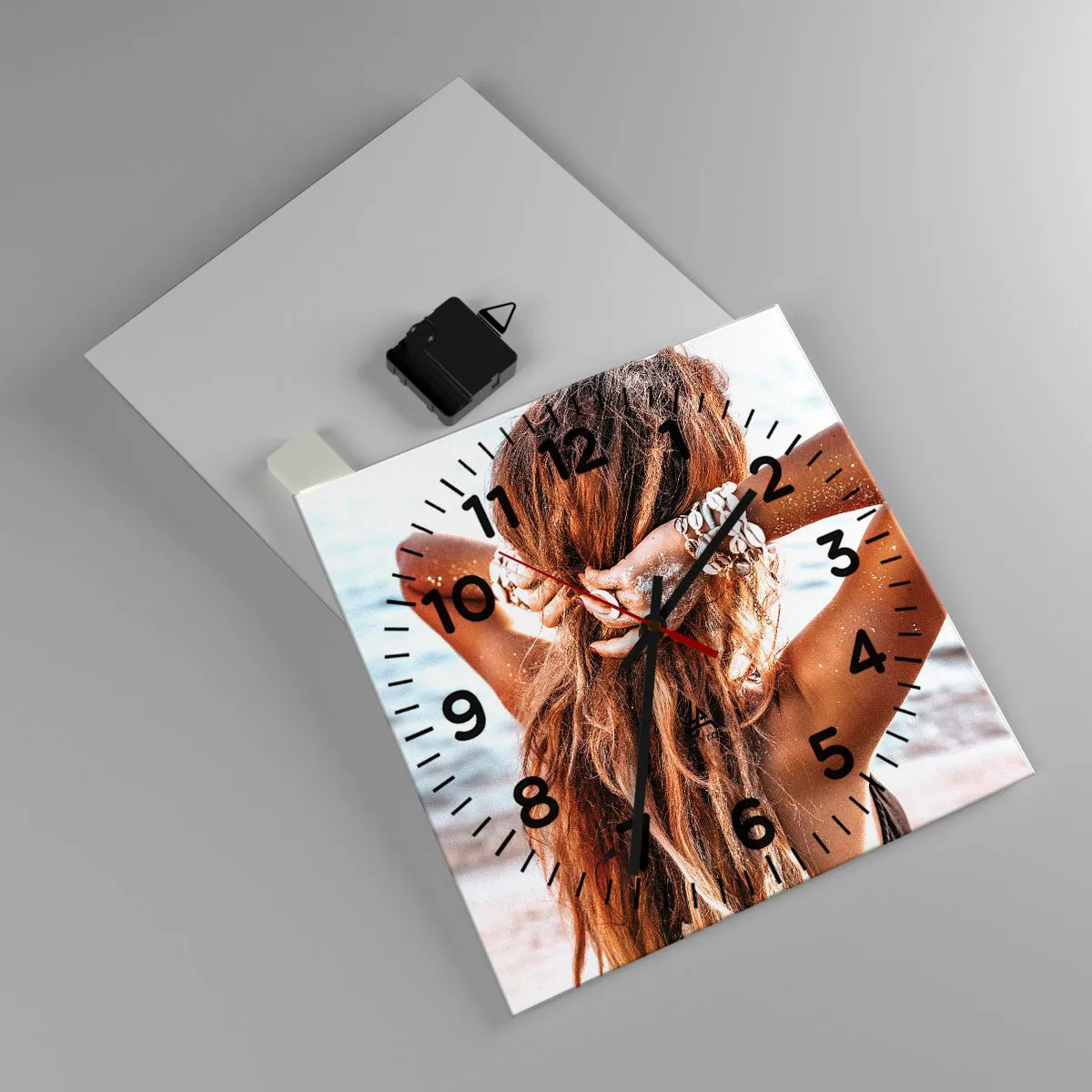 Relógio de parede - Relógio em vidro - Irmã da água e do sol - 30x30 cm