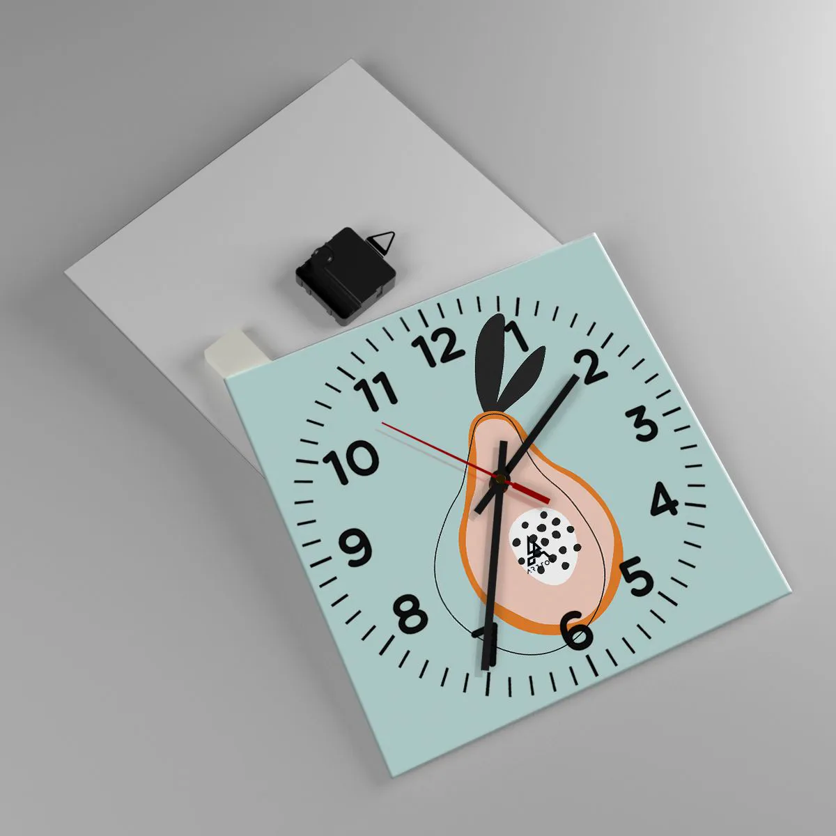 Ceas de perete - Ceas pe sticlă - Pătrunzând în natura lucrurilor - 30x30 cm