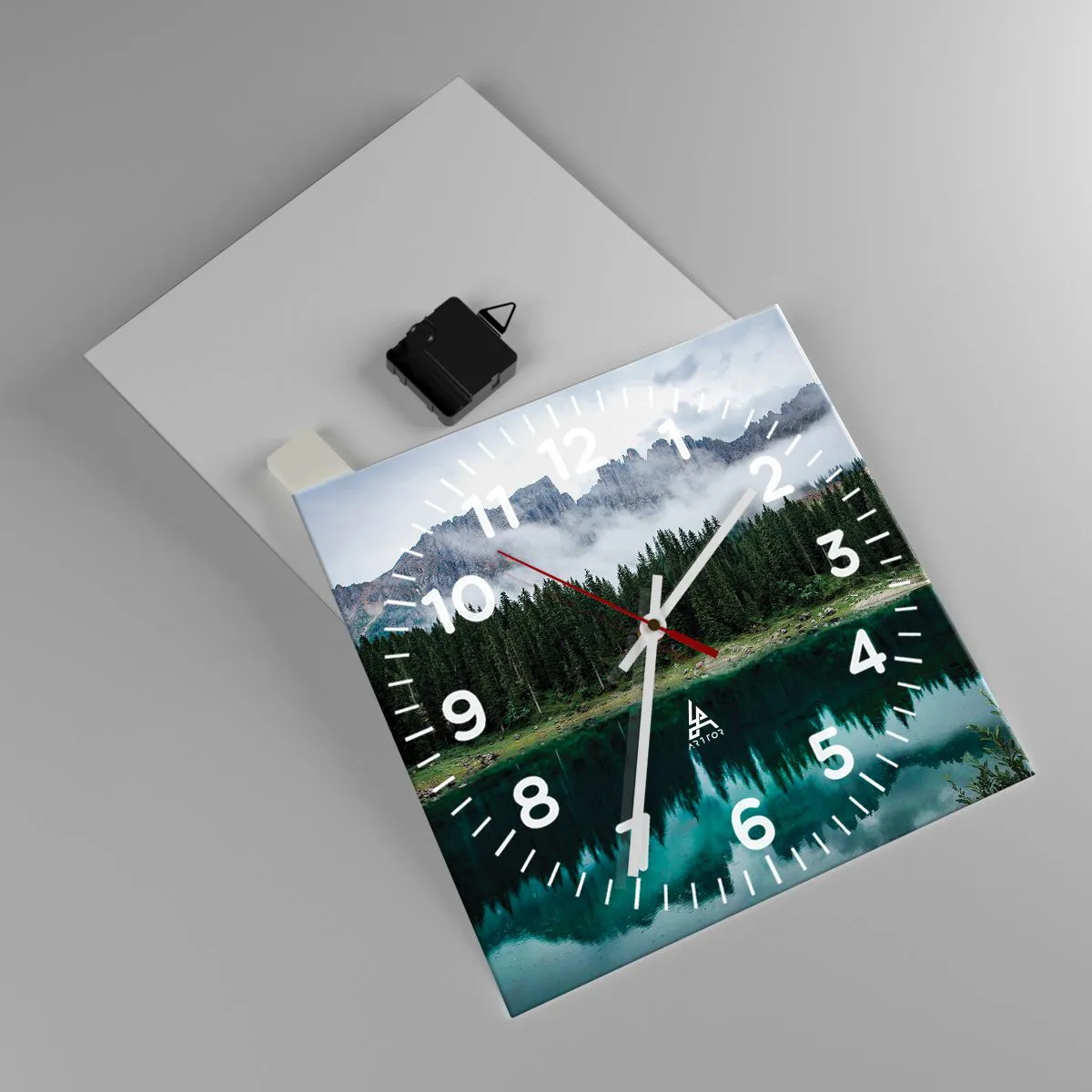 Wanduhr - Glasuhr - Leise, leise, lass uns das Trinkwasser nicht wecken ... - 30x30 cm