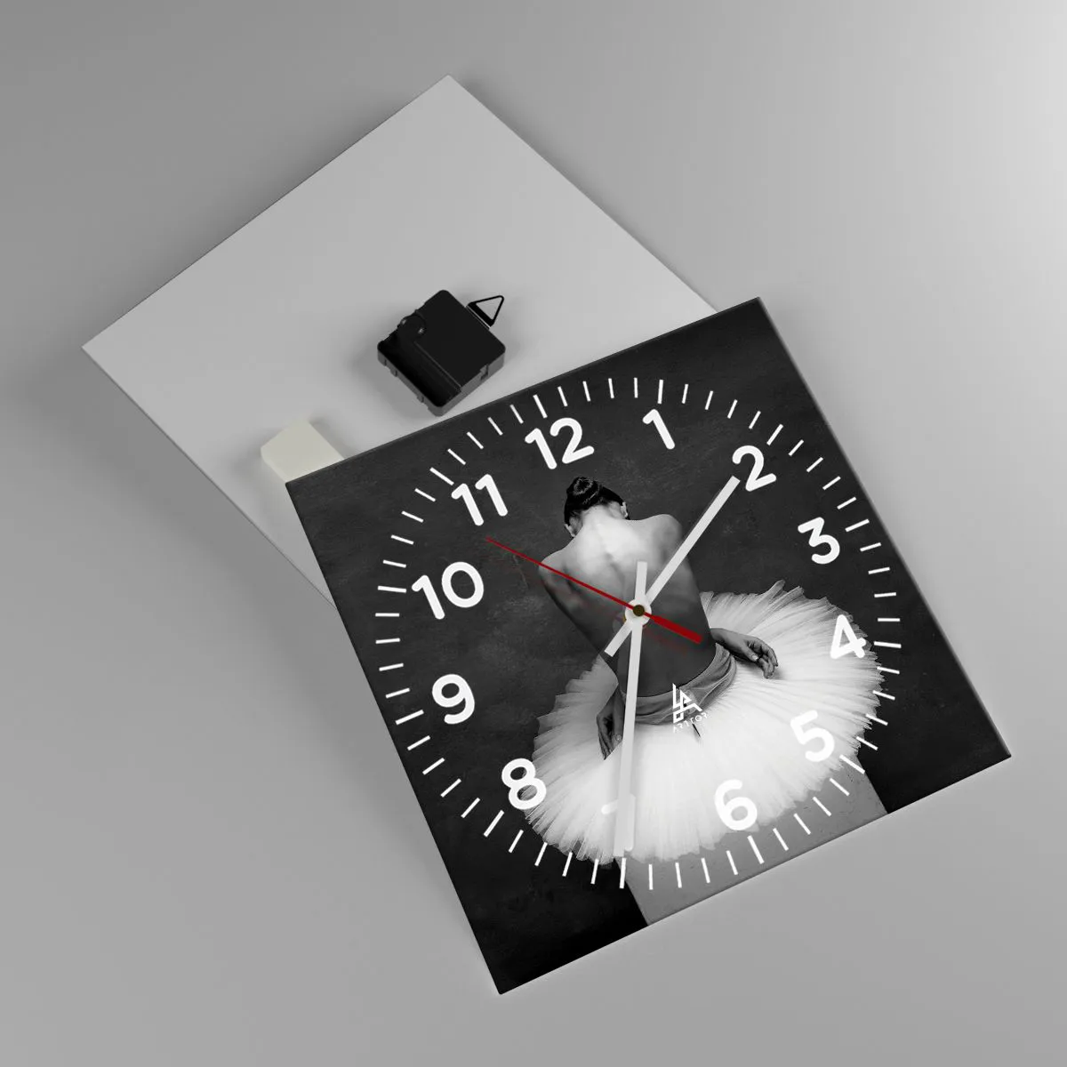 Ceas de perete - Ceas pe sticlă - Chiar înflorește - 30x30 cm