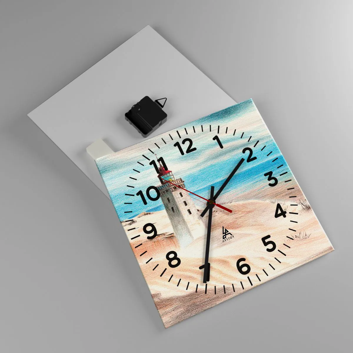 Ceas de perete - Ceas pe sticlă - Privind mereu marea - 30x30 cm