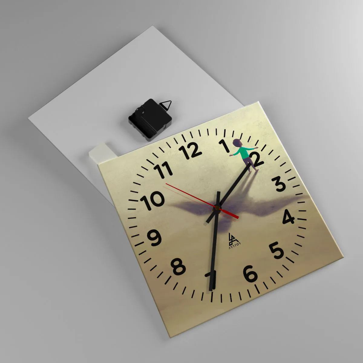 Ceas de perete - Ceas pe sticlă - Eroul viitorului - 30x30 cm