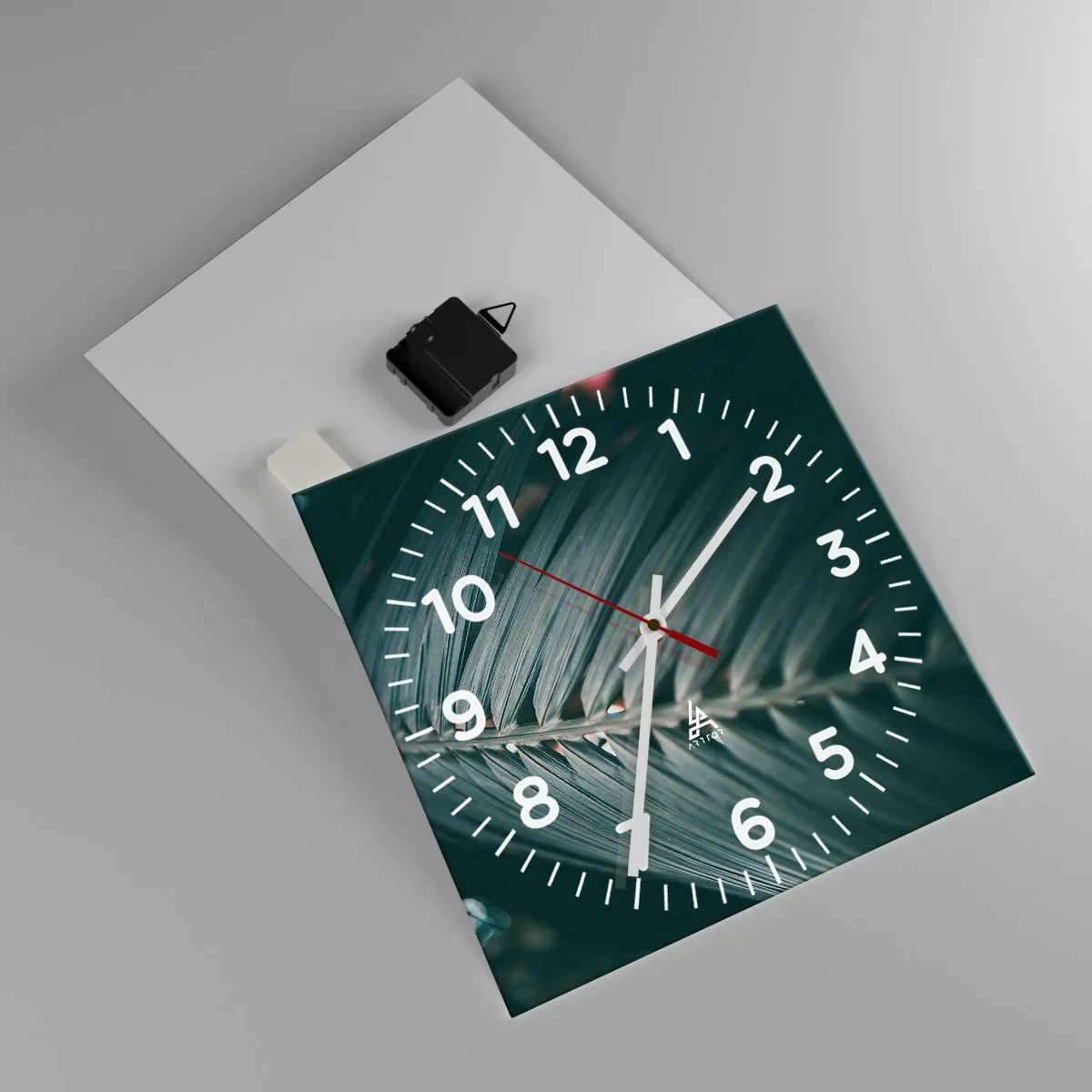 Ceas de perete - Ceas pe sticlă - Precizia naturii - 30x30 cm