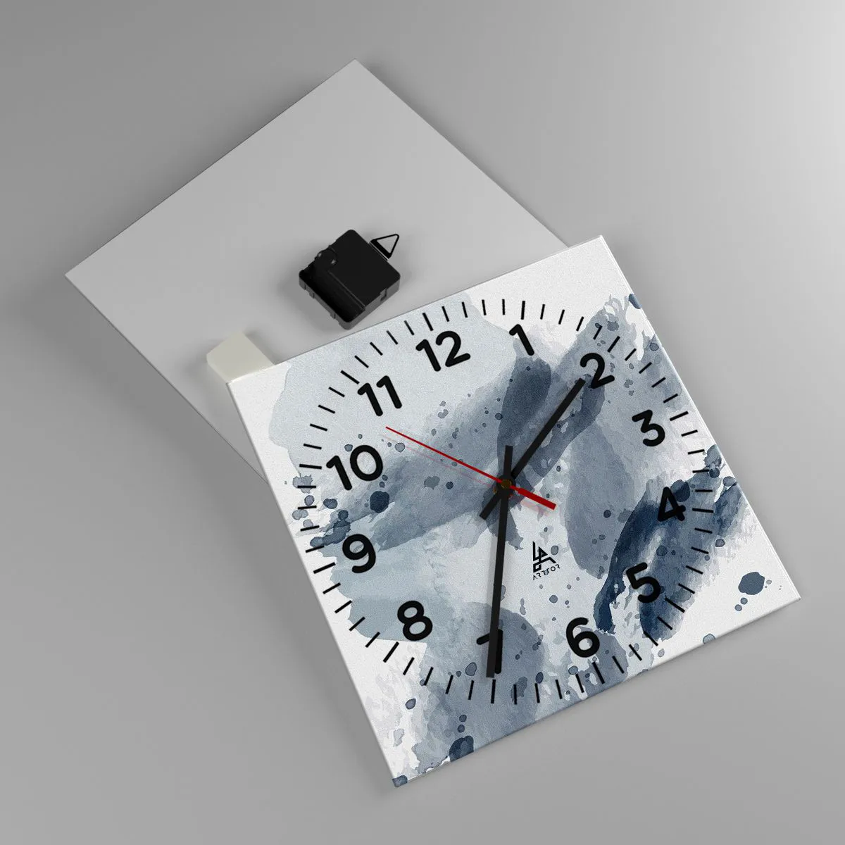 Horloge murale - Pendule murale - Étude de la nature de l'eau - 30x30 cm