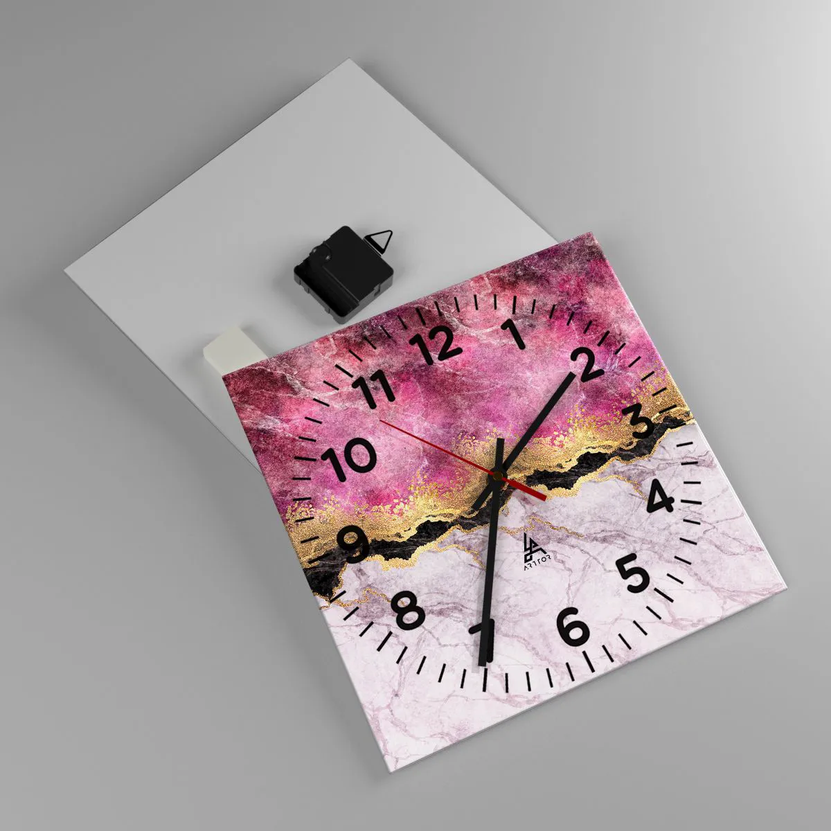 Reloj de pared - Reloj de vidrio - En la frontera - 30x30 cm