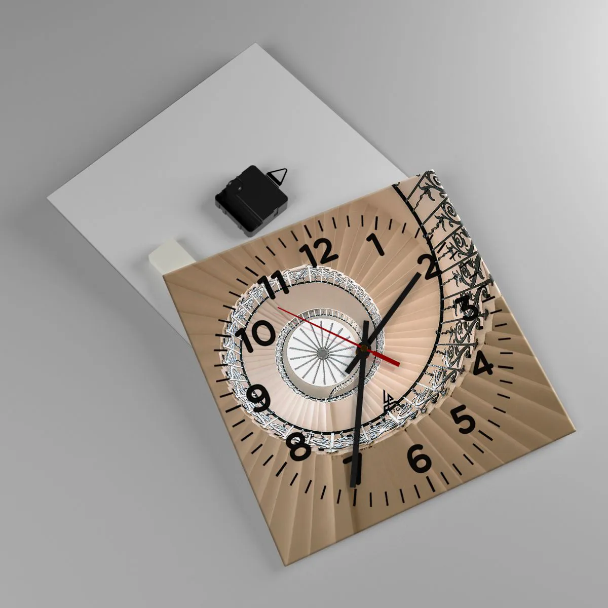 Ceas de perete - Ceas pe sticlă - În interiorul cochiliei - 30x30 cm